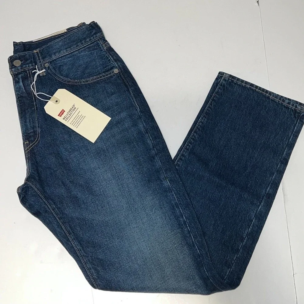 NEW LEVI'S WELLTHREAD Premium 551 Z Straight Fit Men's Denim Jeans Size 31/32 - Picture 3 of 11